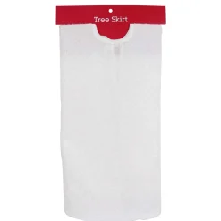 White Iridescent Tinsel Tree Skirt - 100Cm