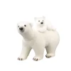 White Polar Bear With Cub - 50Cm