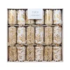 White With Gold Fern And Foil Luxury Cracker (Pack Of 6) - 36Cm