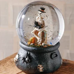 Wind Up Musical Skeleton Water Globe - 17.5Cm