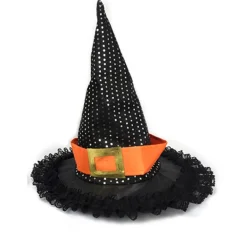 Witch Hat With Lace (2 Colours) - Kids