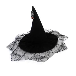 Witch Hat With Spider Web Lace (2 Colours) - Kids