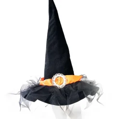 Witches Black Orange Hat - 53Cm