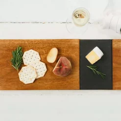 Wood Paddle With Slate Insert